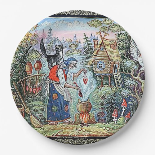 RUSSIAN  FAIRYTALE BABA JAGA PAPER PLATES