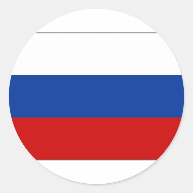 Russian Federation National Flag Classic Round Sticker (Front)