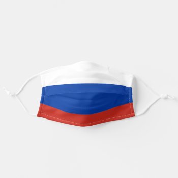 Russian Flag Adult Cloth Face Mask by maxiharmony at Zazzle