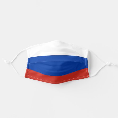 Russian flag adult cloth face mask