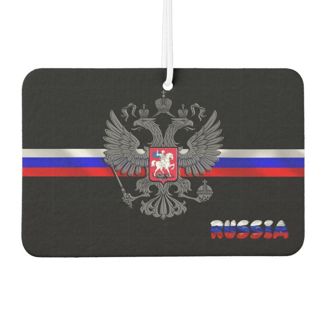 Russian flag-coat of arms air freshener (Front)