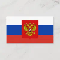 Russian Flag & Coat of Arms, Flag of Russia Business Card