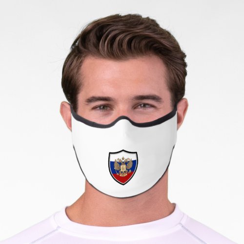 Russian flag_coat of arms    premium face mask