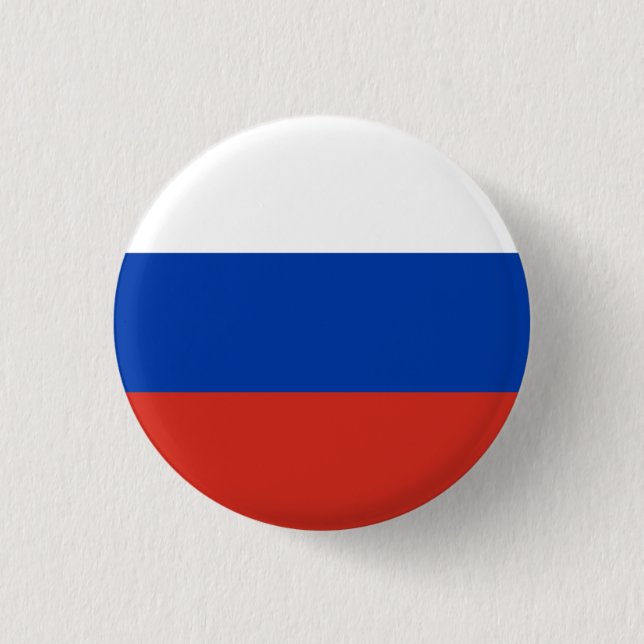 Russian Flag, Flag of Russia Button (Front)
