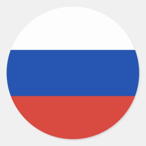 Russian Flag Flag of Russia Classic Round Sticker