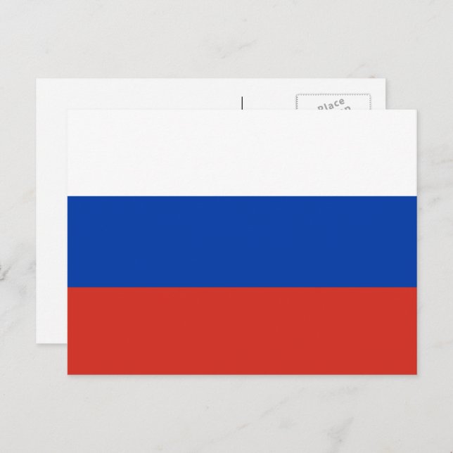 Russian Flag, Flag of Russia Postcard (Front/Back)