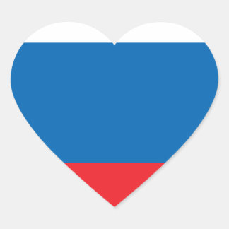 Russian Flag Heart Sticker