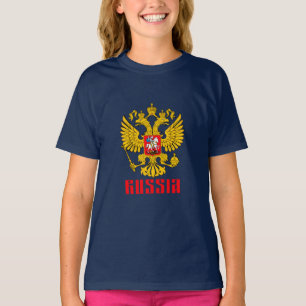 Russian Flag Imperial Eagle Russian Orthodox Kids T-Shirt