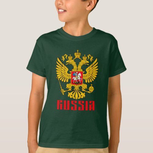 Russian Flag Imperial Eagle Russian Orthodox T_Shirt
