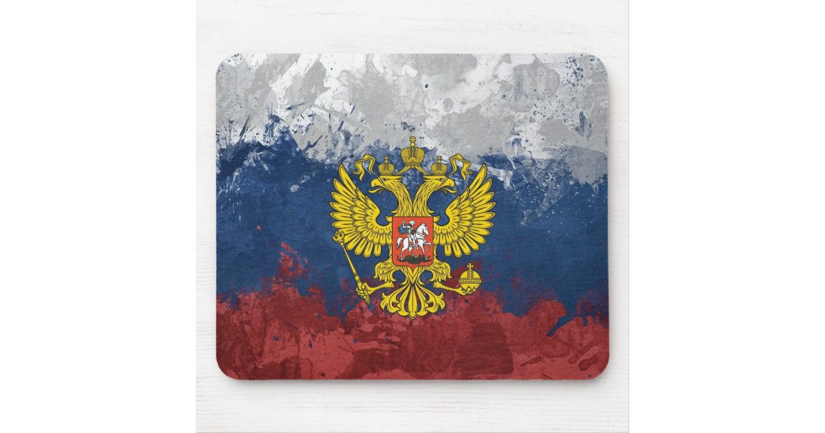 Russia Coat Of Arms Russian Flag In Russian Language Mousepad