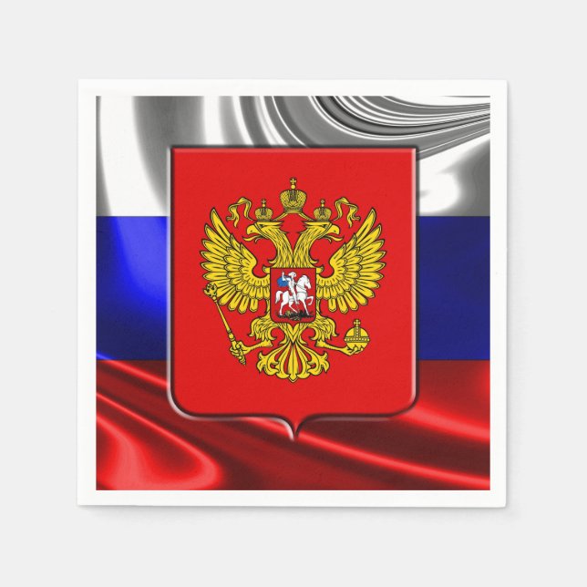 Russian flag paper napkins (Front)