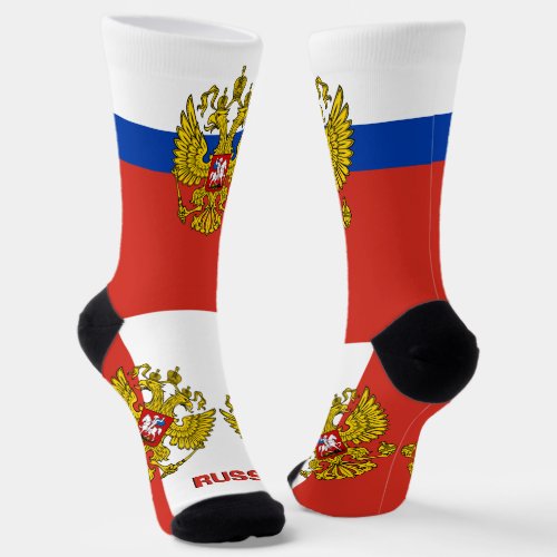 Russian Flag Patriotic Sustainable Russia Premium Socks