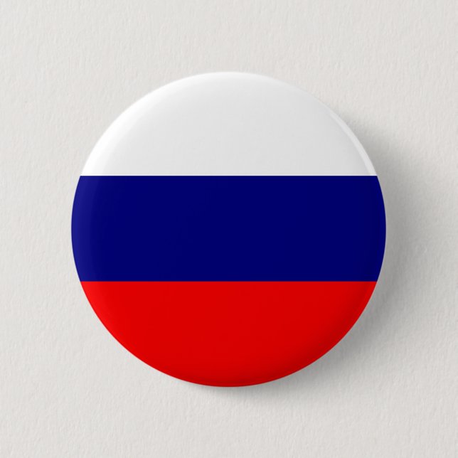Russian Flag Pinback Button (Front)