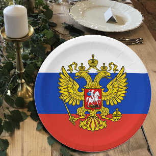 Russian Flag plates, party, sports / Russia Paper Plates