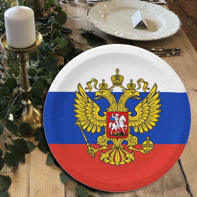 Russian Flag plates, party, sports / Russia Paper Plates (Creator Uploaded)