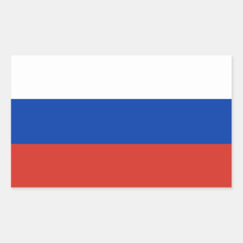 Russian Flag Rectangular Sticker