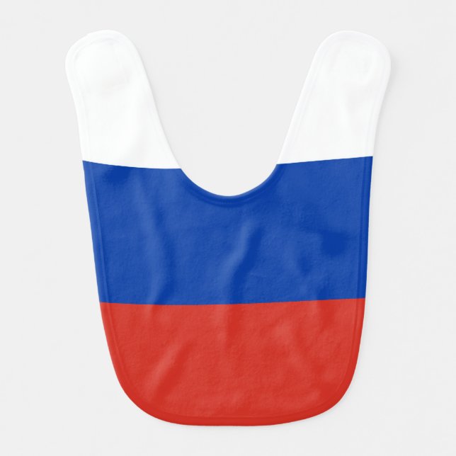 Russian Flag (Russia) Baby Bib (Front)