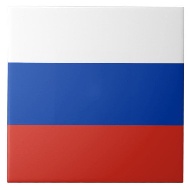 Russian Flag (Russia) Ceramic Tile (Front)