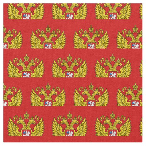 Russian Flag & Russia emblem Fabric fashion 