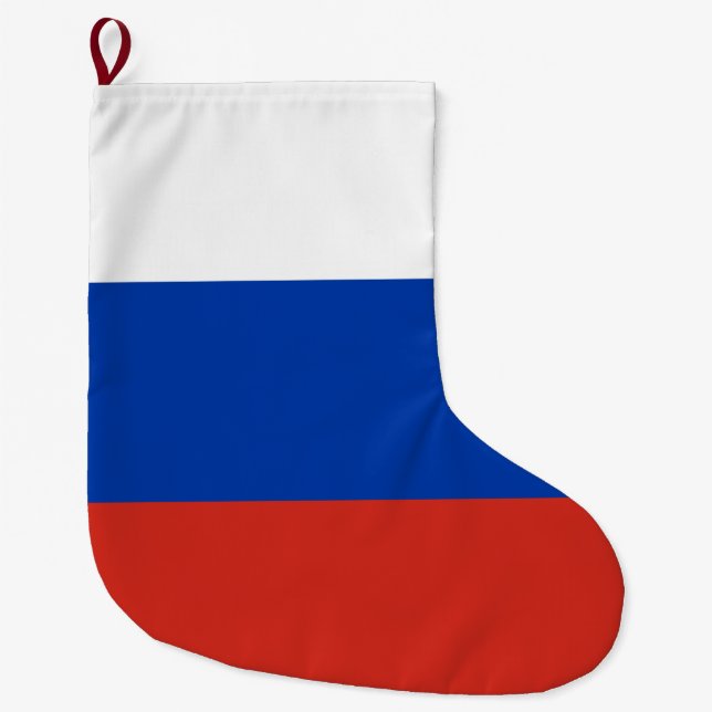 Russian Flag (Russia) Large Christmas Stocking (Front)