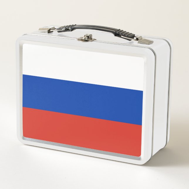 Russian Flag (Russia) Metal Lunch Box (Front)
