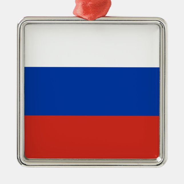 Russian Flag (Russia) Metal Ornament (Front)