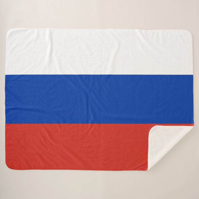 Russian Flag (Russia) Sherpa Blanket (Front (Horizontal))