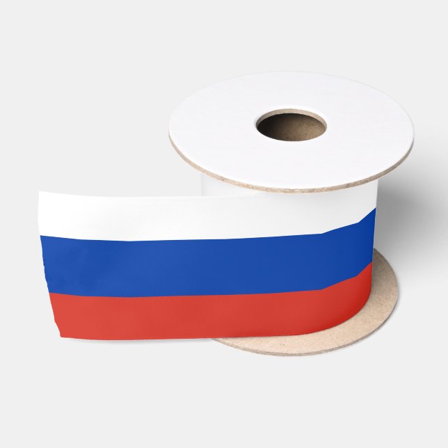 Russian Flag & Russia travel, holiday/sports Satin Ribbon (Spool)