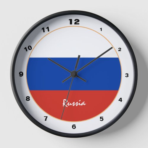 Russian Flag Russia trendy Home design clock