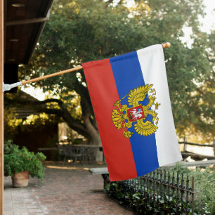 Russian Flag & Russian country House flag / Russia