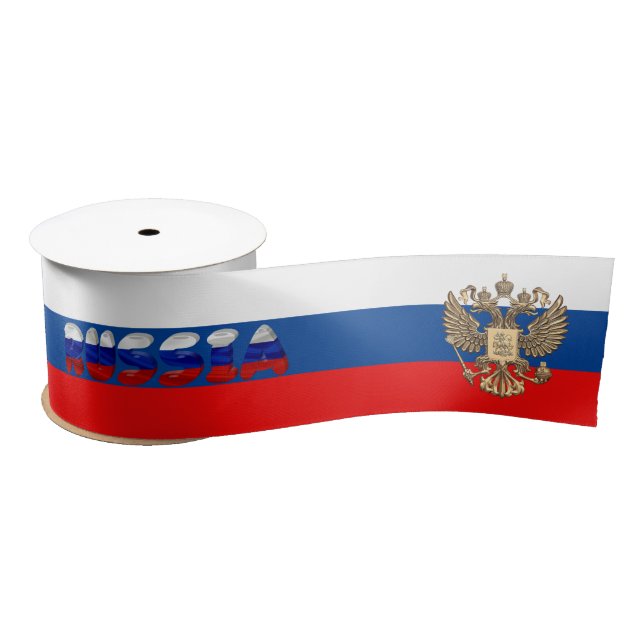 Russian flag satin ribbon (Spool)