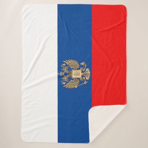 Russian flag sherpa blanket