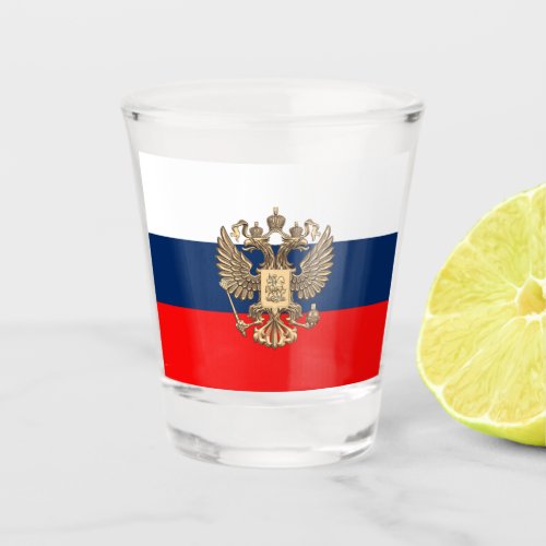 Russian flag shot glass