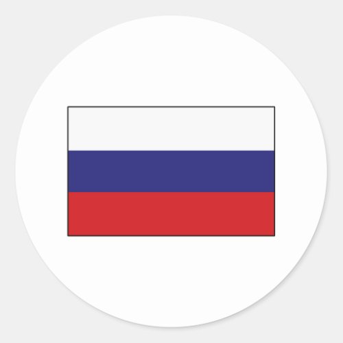 Russian Flag T_shirts and Gifts Classic Round Sticker