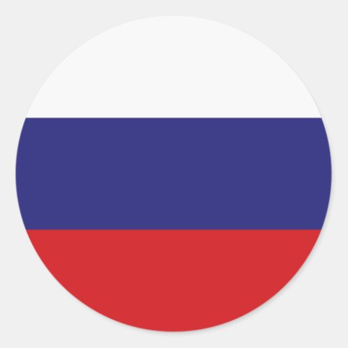 Russian Flag T_shirts and Gifts Classic Round Sticker