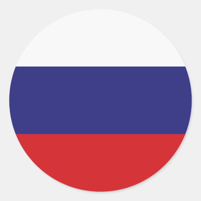 Russian Flag T-shirts and Gifts Classic Round Sticker (Front)