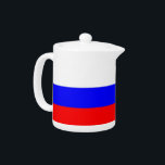 Russian Flag Teapot<br><div class="desc">Elegant Teapot with Flag of Russia. This product its customizable.</div>