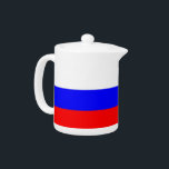 Russian Flag Teapot<br><div class="desc">Elegant Teapot with Flag of Russia. This product its customizable.</div>