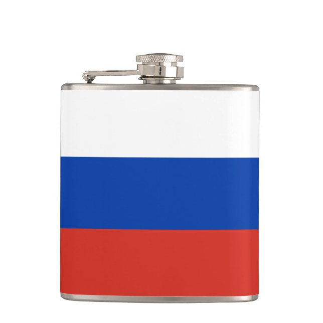 Russian Flag & travel Russia fashion /sports fans Flask (Front)