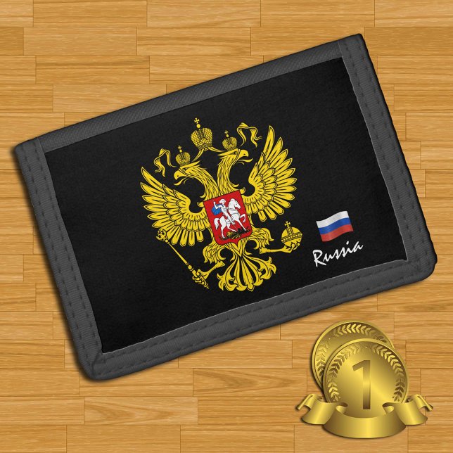 Russian flag wallets, emblem, Russia fashion Trifold Wallet (Creator Uploaded)