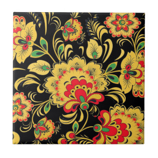 RUSSIAN FOLK ART CERAMIC TILE