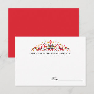 Russian  Folk Art  Khokhloma  Wedding Advice Cards