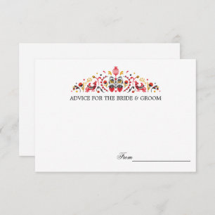 Russian Folk Art Khokhloma Wedding Advice Cards