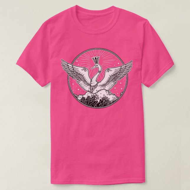Russian folklore Fairy Swan Queen Art Design  T-Shirt (Design Front)