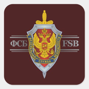 Russian Fsb Square Sticker by NativeSon01 at Zazzle