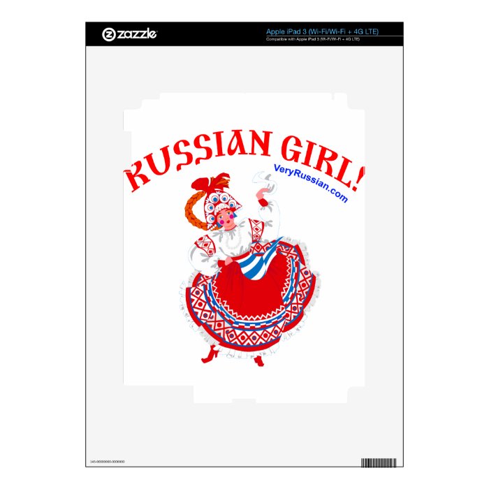 Russian Girl Decal For iPad 3