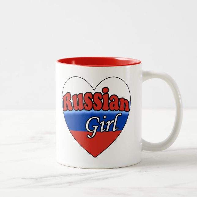 Russian Girl Two-Tone Coffee Mug (Right)