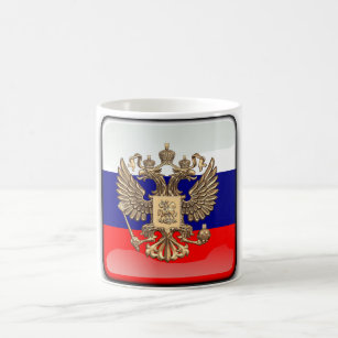 Russian glossy flag coffee mug