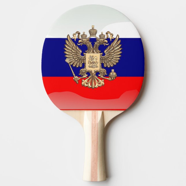 Russian glossy flag Ping-Pong paddle (Front)