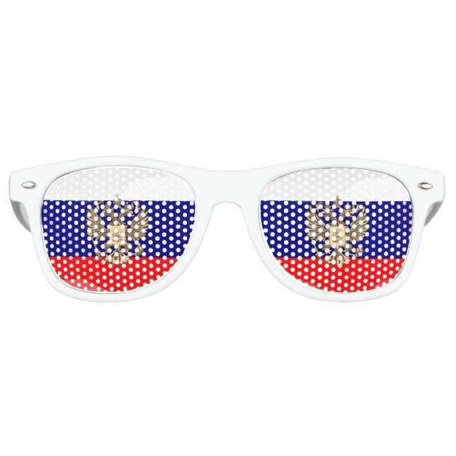 Russian glossy flag retro sunglasses (Front)